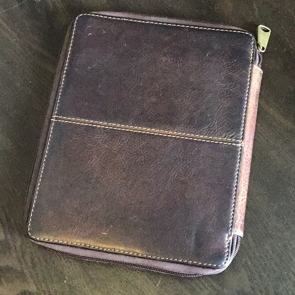 GUC Genuine Leather FOSSIL Brown Leather Tablet Case - Picture 2 of 5